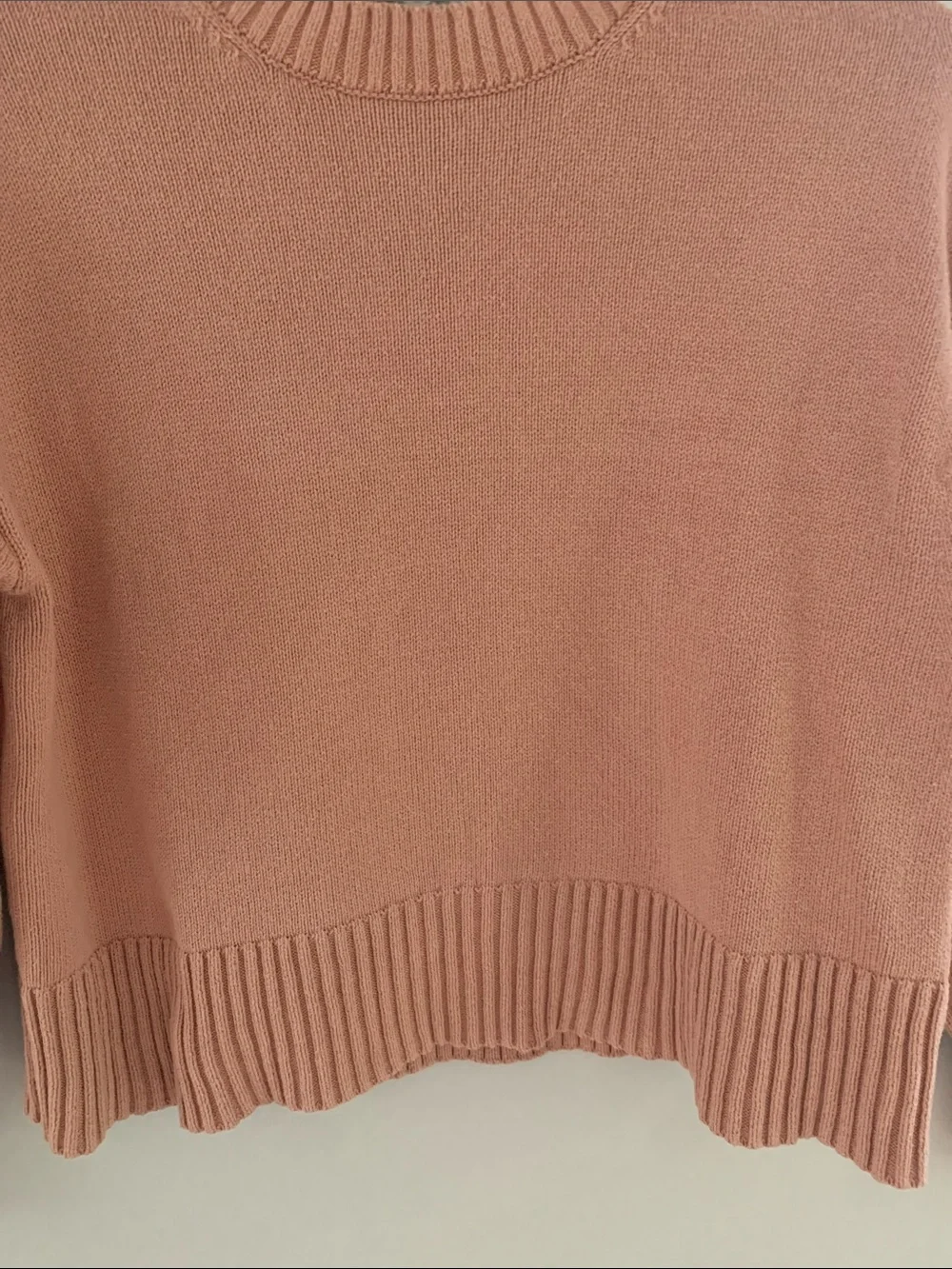 Everlane The Boxy Sweater In Everyday Cotton Blush Pink Size Small